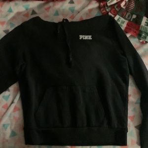 Black hoodie from pink
